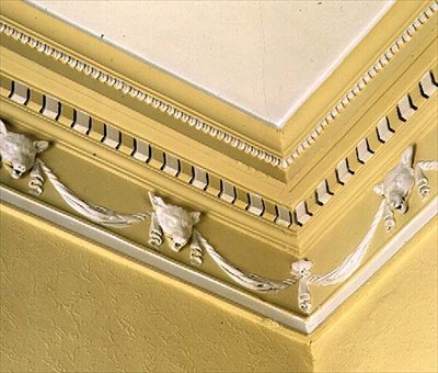 1774年，Belle Isle，Windermere餐厅的新古典楣饰 作者 约翰·帕劳