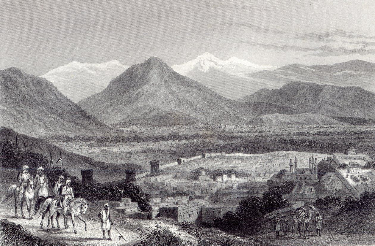 来自Bala Hissar的Cabul，由J. Stephenson雕刻，1870年 作者 约翰·拉米奇