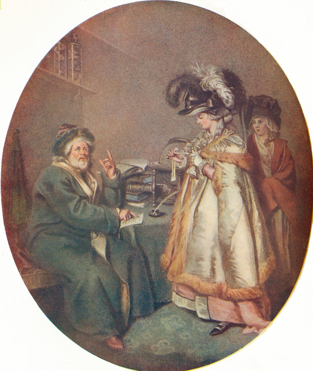 信任的女士和占星家》，1786年 作者 约翰·拉斐尔·史密斯