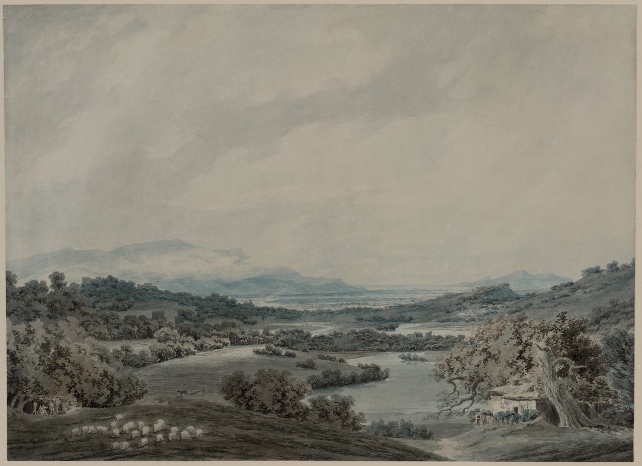 意大利风景c。 1790-1792。 作者 约翰·罗伯特·科森斯