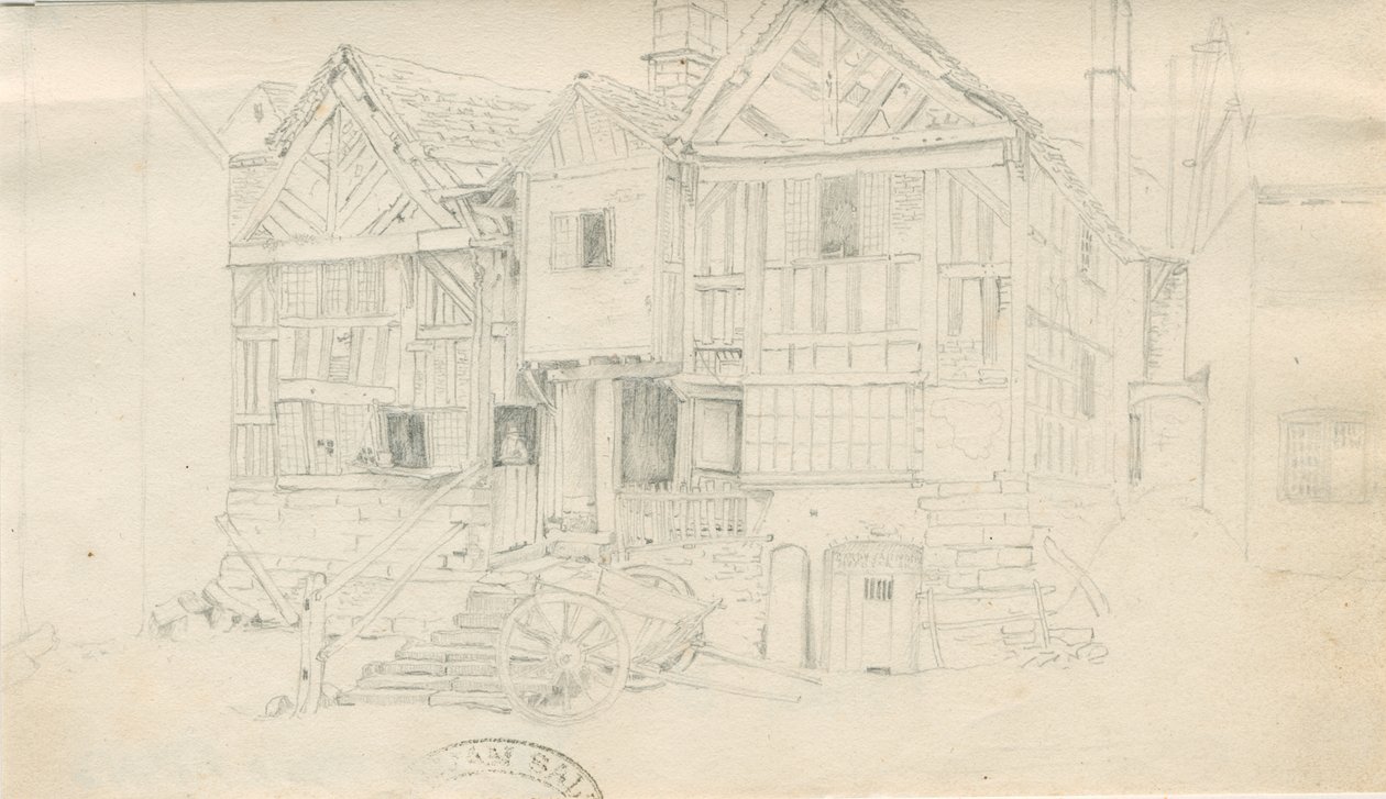 Uttoxeter Town - [Ale Warehouse]: pencil drawing, nd [?mid 19th cent] (drawing) 作者 约翰·罗伯特·弗尼霍夫