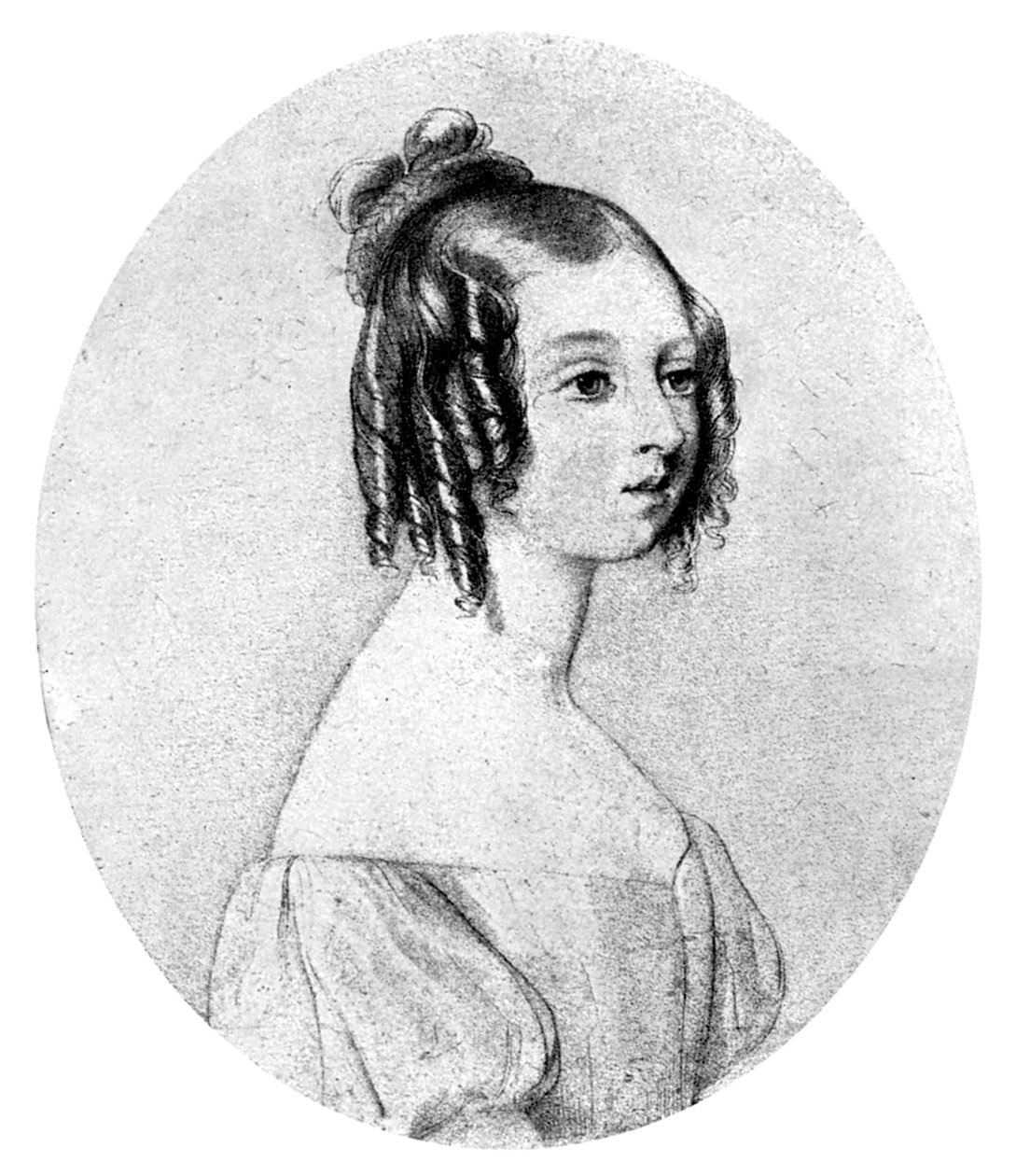 维多利亚公主，十五岁，c1834年。 作者 约翰·罗杰斯·赫伯特