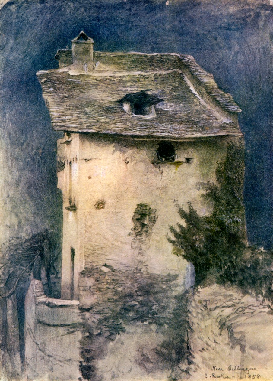 一座破旧的小屋，十九世纪。 作者 约翰·拉斯金