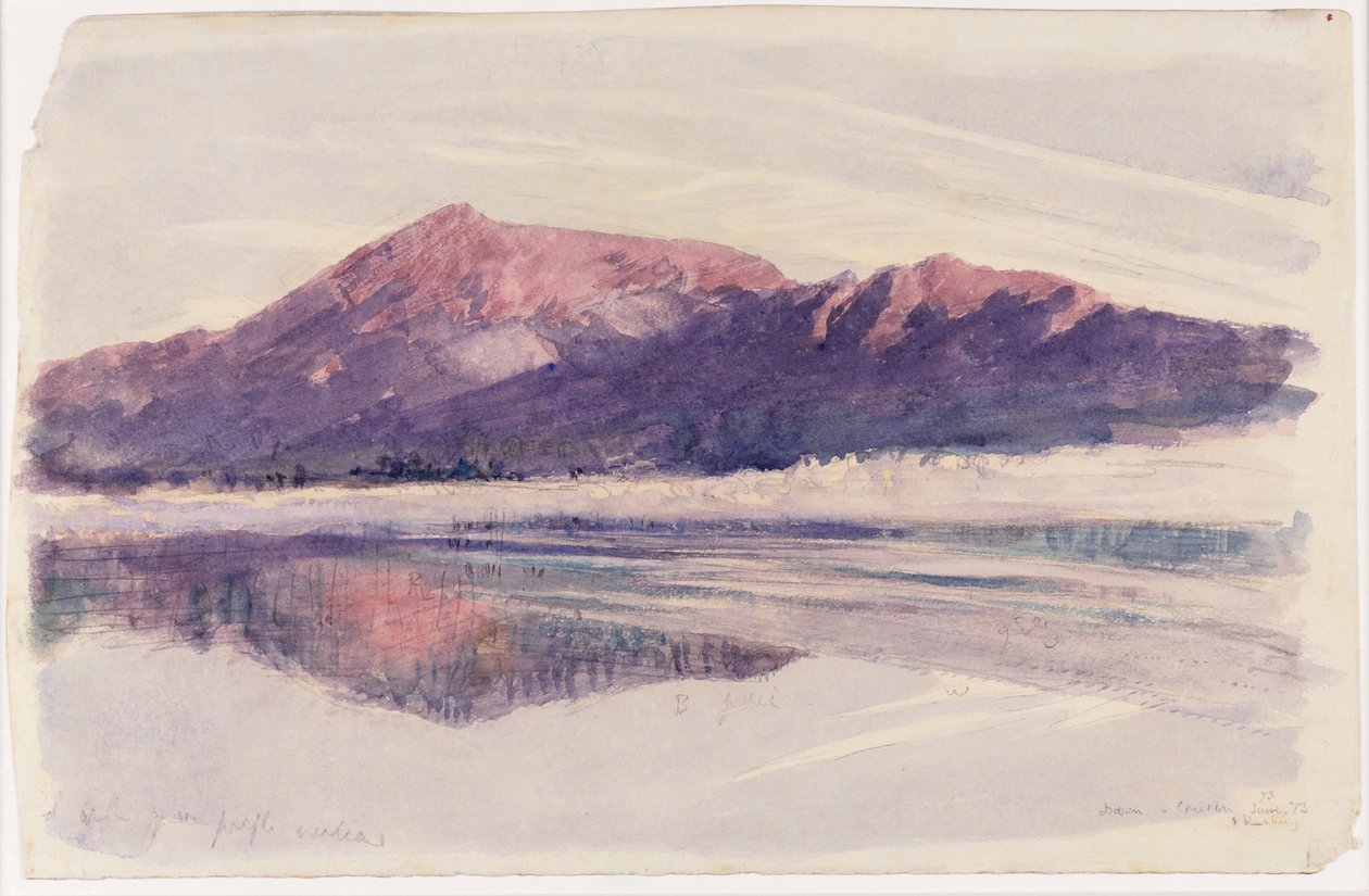 Dawn Coniston，1873年（纸上写着） 作者 约翰·拉斯金