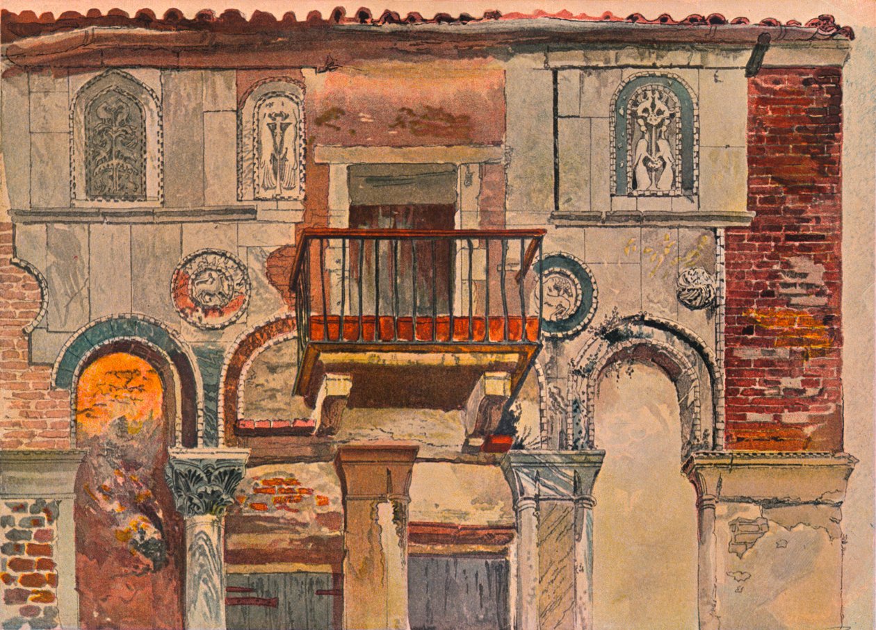 Fondaco De Turchi，威尼斯，大约1853年 作者 约翰·拉斯金