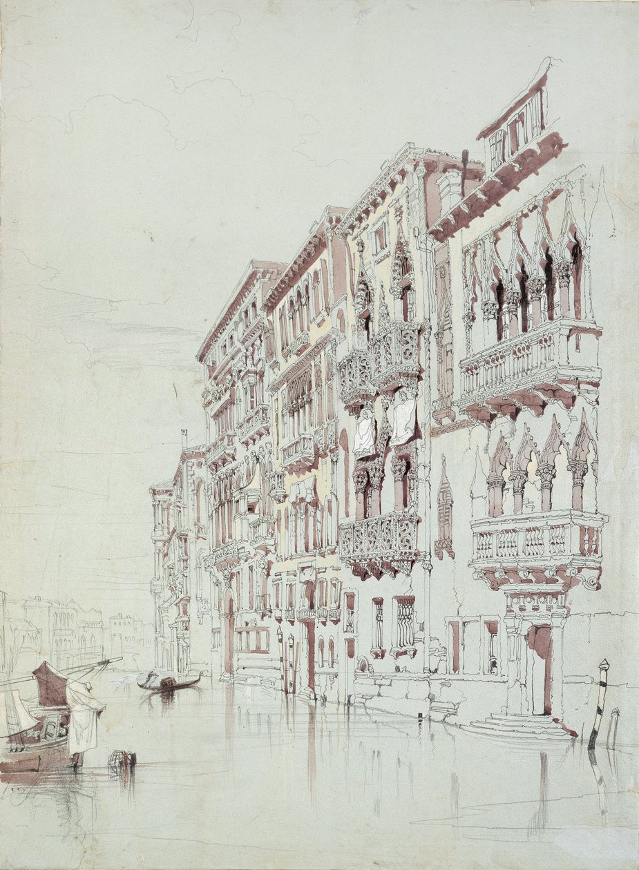 孔塔里尼-法桑宫，威尼斯，1841年5月6-16日 作者 约翰·拉斯金