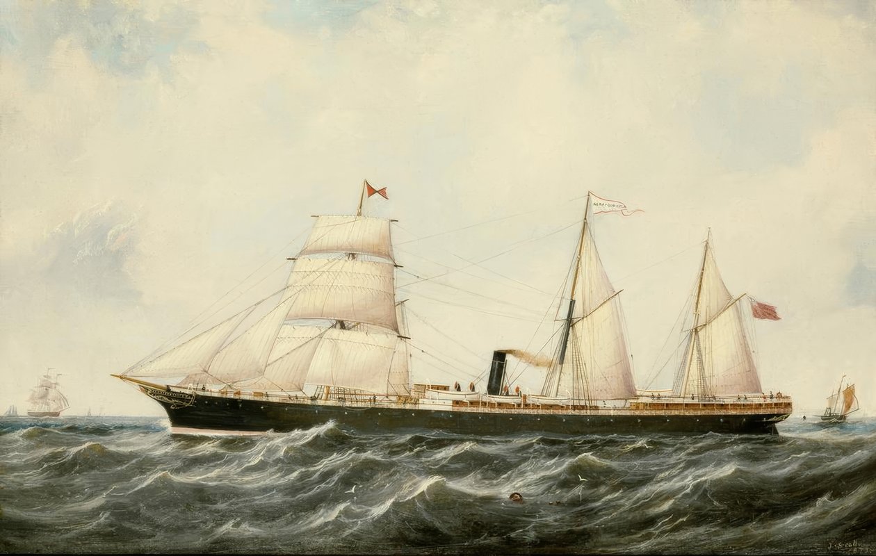 约翰·斯科特（John Scott），轮船Arratoon Apcar -绘画，1873年 作者 约翰·斯科特