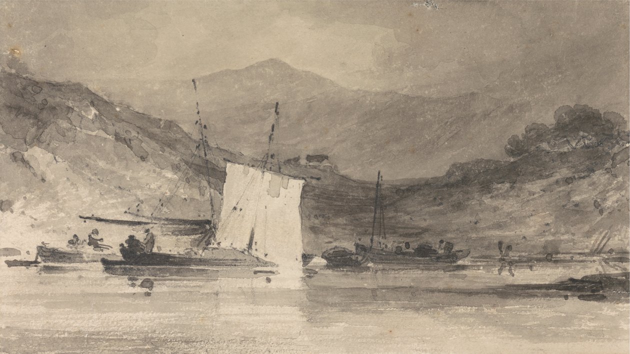 卡德·伊德里斯（Cader Idris），来自巴茅斯上方莫达赫河口 作者 约翰·塞尔·科特曼