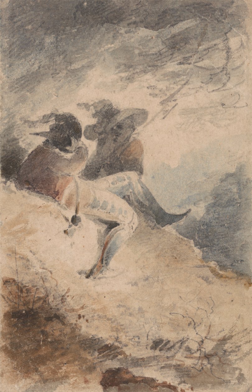 Fantastic Figures Seated on a Mound 作者 约翰·塞尔·科特曼