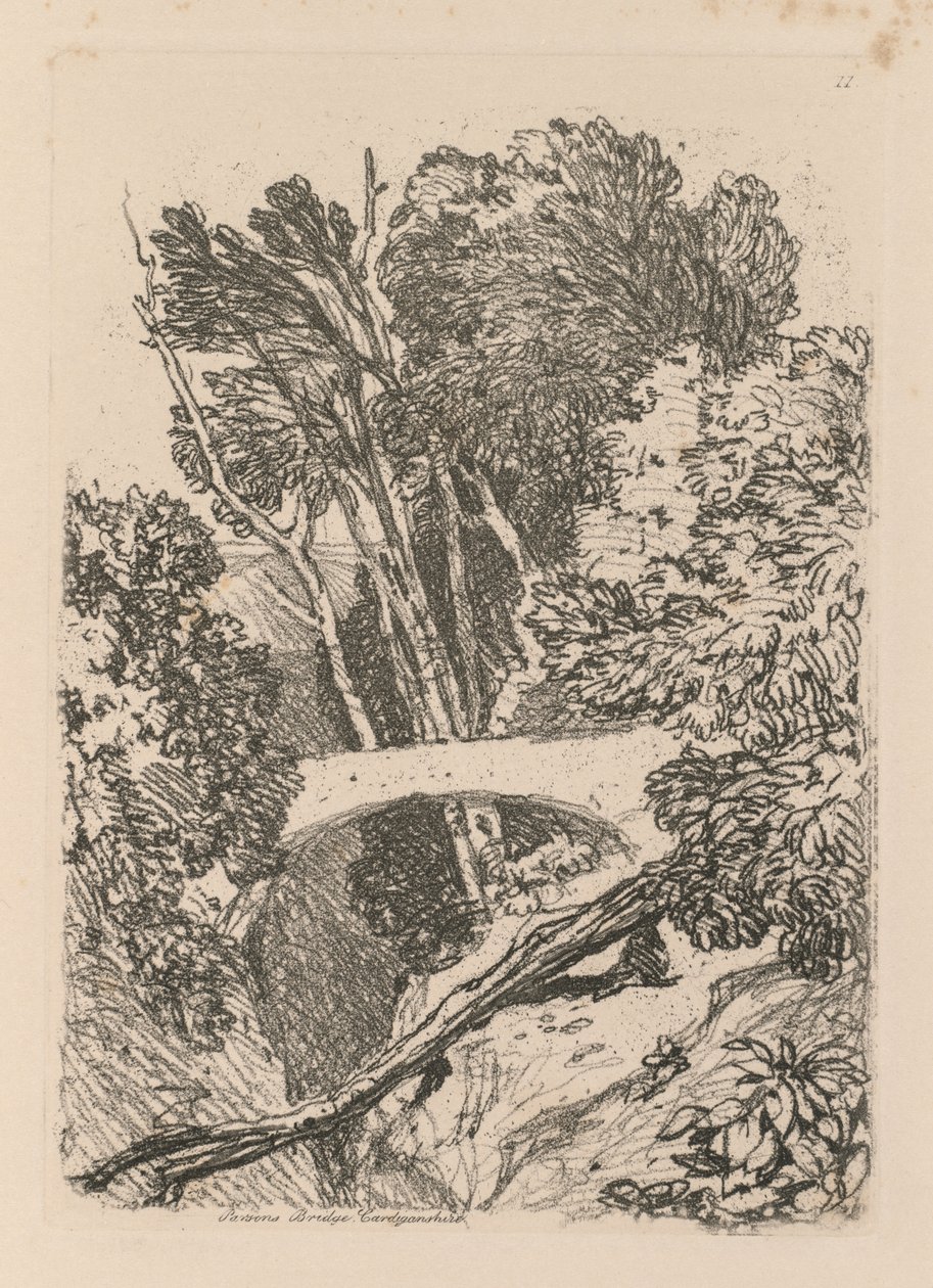 研究自由板11帕森斯桥Cardingshire，1838。 作者 约翰·塞尔·科特曼