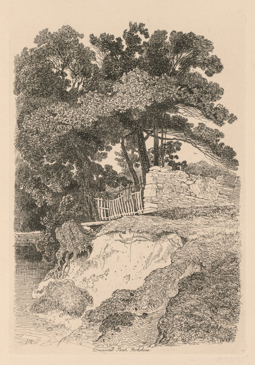 自由工作室（Liber Studiorum）：约克郡邓可公园（Duncomb Park）13板块：1838年第5号。 作者 约翰·塞尔·科特曼
