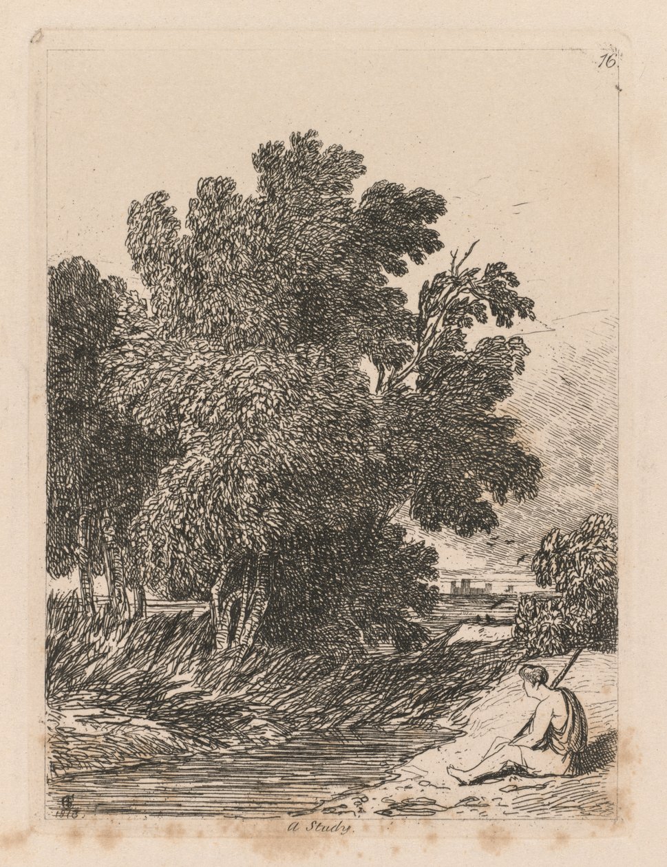 研究是免费的板16，的研究，1838。 作者 约翰·塞尔·科特曼