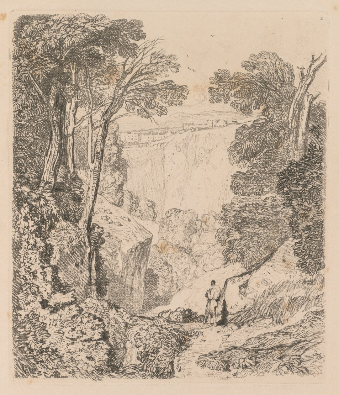 研究是免费的板子2，查看克利夫顿，1838。 作者 约翰·塞尔·科特曼