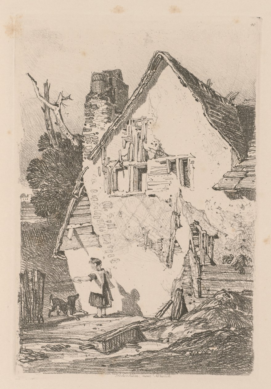 研究是免费的板40，Lakenham，诺维奇，1838附近。 作者 约翰·塞尔·科特曼