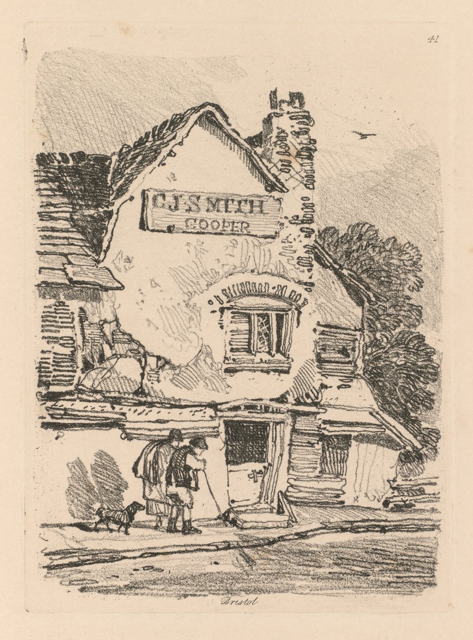 自由工作室（Liber Studiorum）：第41座，布里斯托尔的房子，1838年。 作者 约翰·塞尔·科特曼