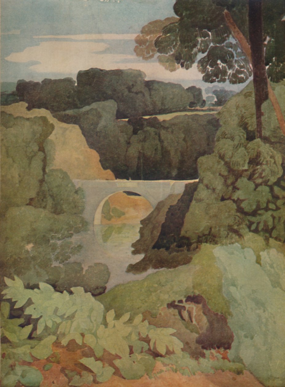 新桥，达勒姆（Durham），1923年 作者 约翰·塞尔·科特曼