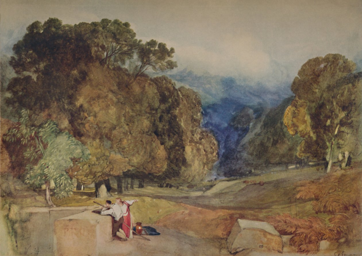 公园场景，1923年 作者 约翰·塞尔·科特曼