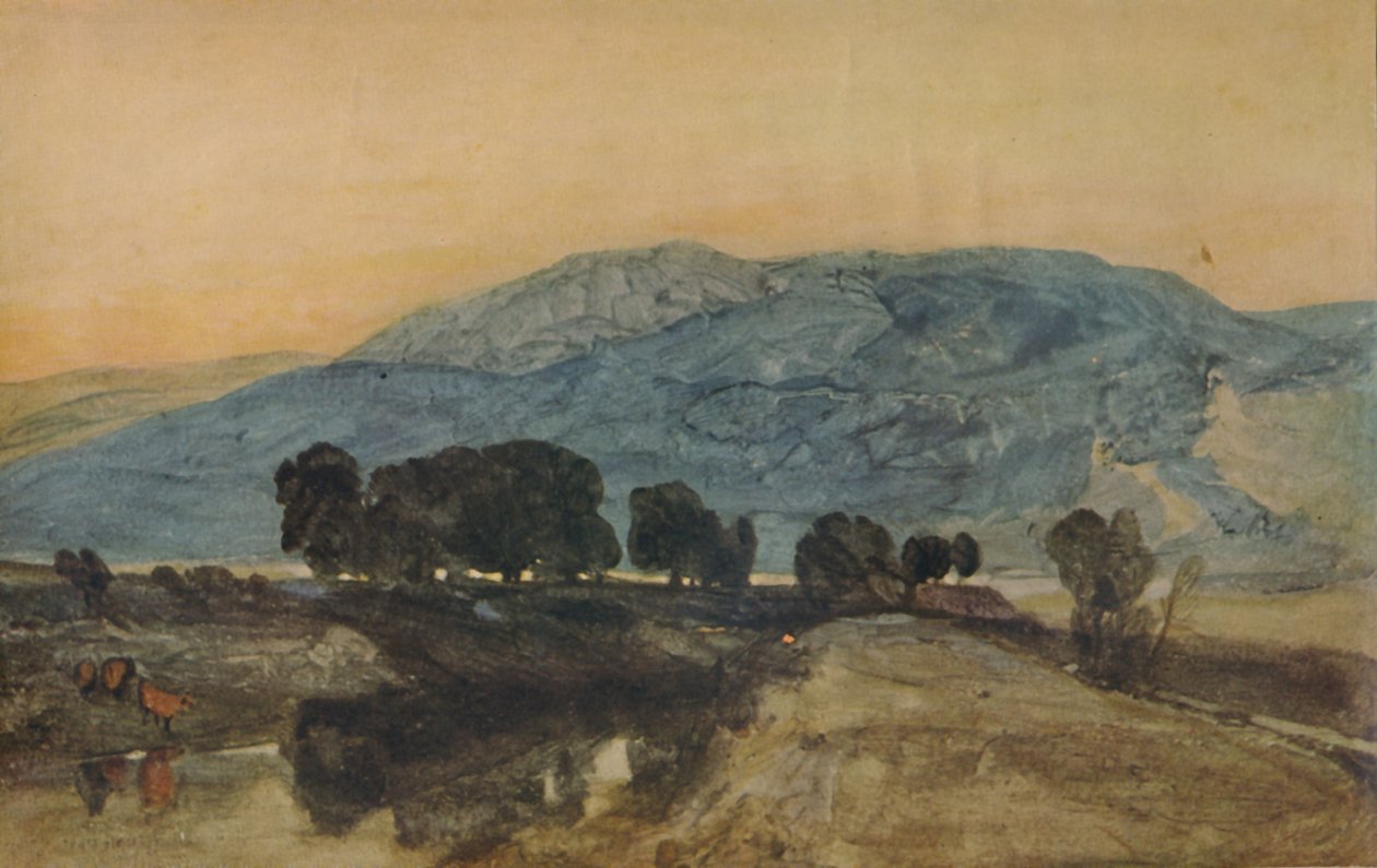 落基山脉景观，日落，1923年 作者 约翰·塞尔·科特曼