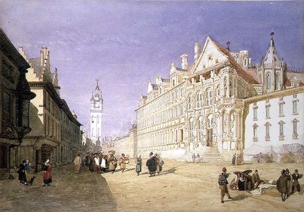 根特市的维尔酒店（The Hotel de Ville）。 作者 约翰·塞尔·科特曼