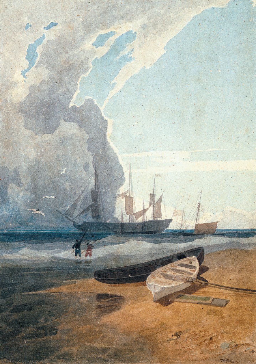 火星，骑在克罗默的锚点，c.1807（铅笔，纸上的wc） 作者 约翰·塞尔·科特曼