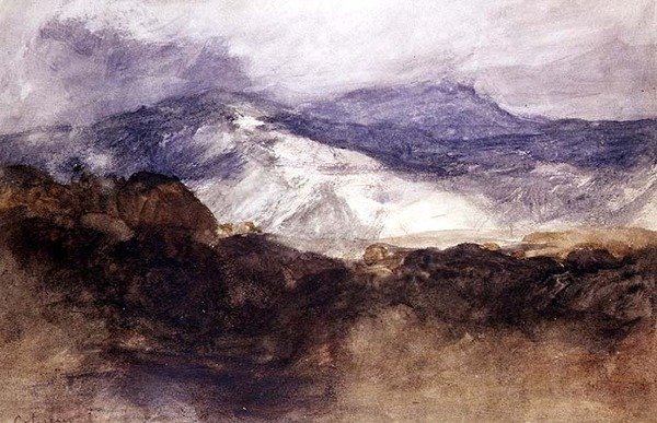威尔士山（纸上水彩画） 作者 约翰·塞尔·科特曼
