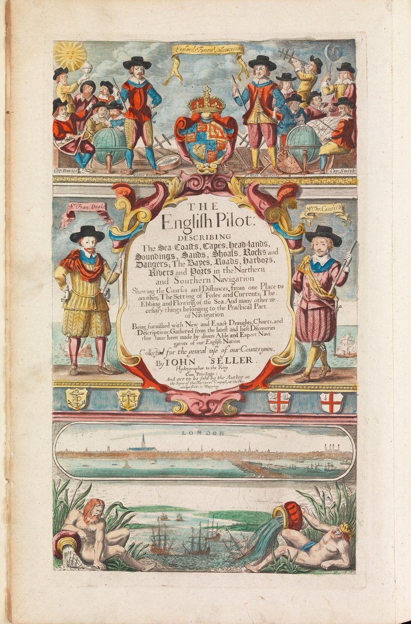 英国领航员的第一本书：描述北方航行，约 1671 年（纸张） 作者 约翰·塞勒