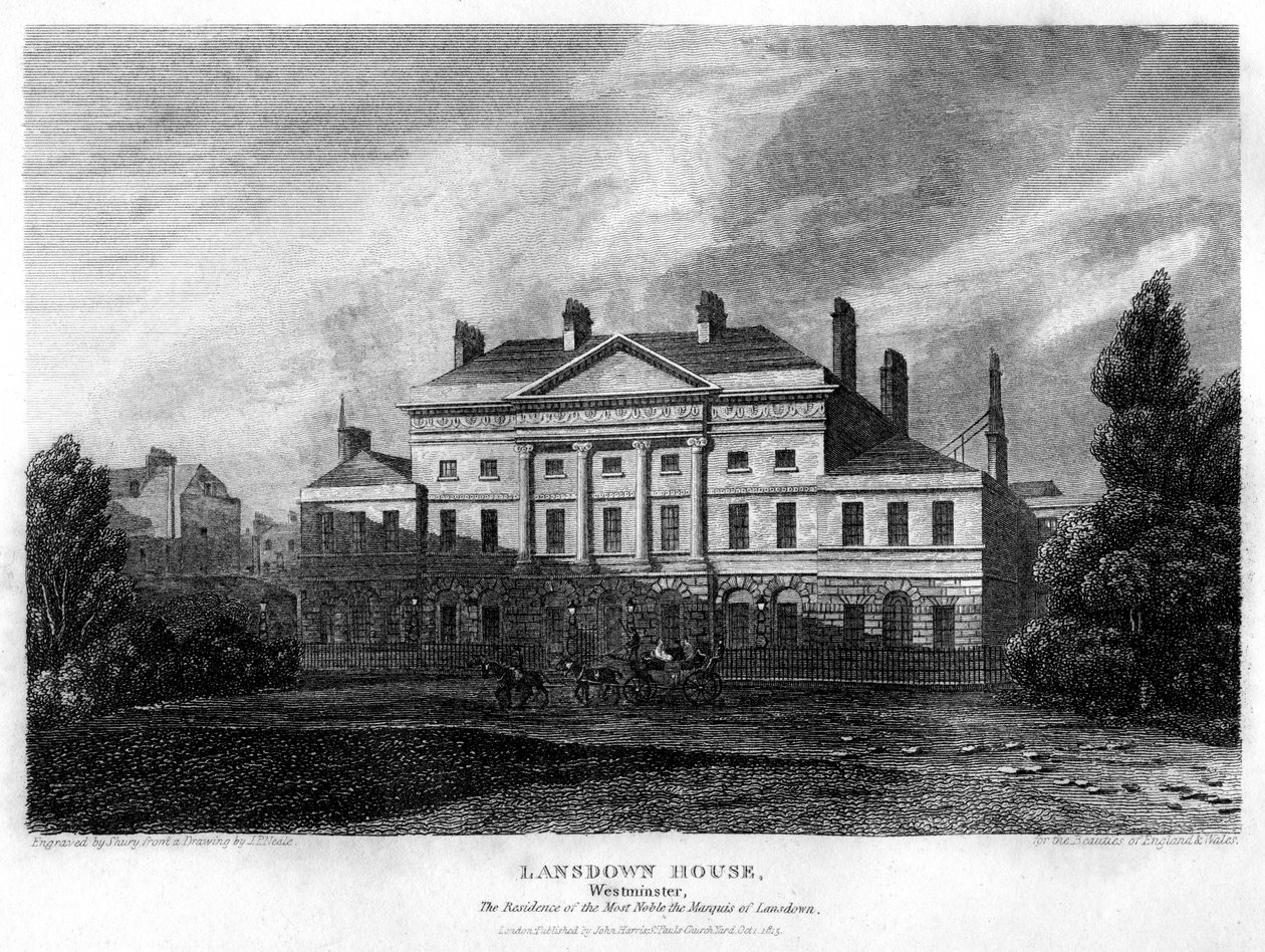 Lansdowne House，伦敦威斯敏斯特，1815年。 作者 约翰·舒里