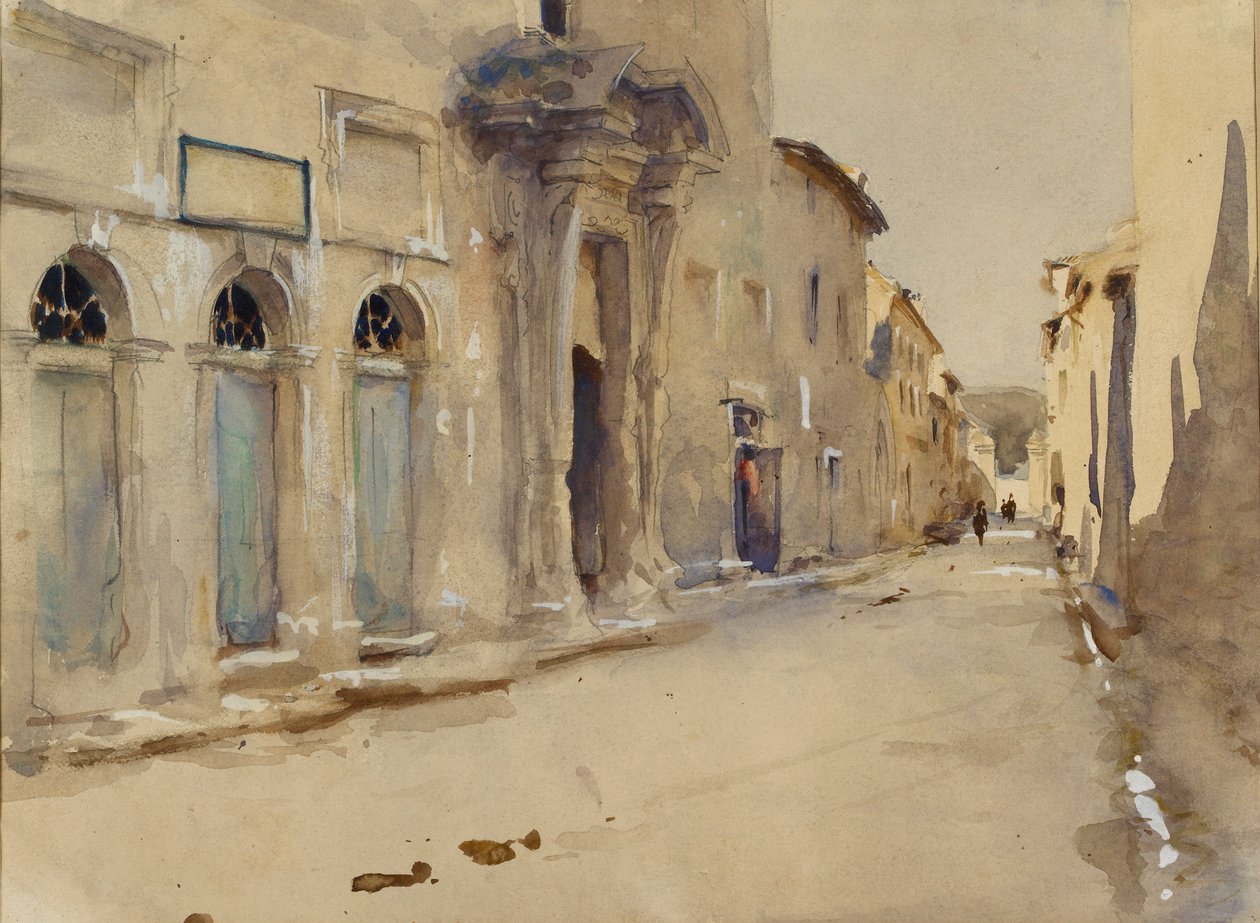 西班牙的一条街道，约1880年代 作者 约翰·辛格·萨金特