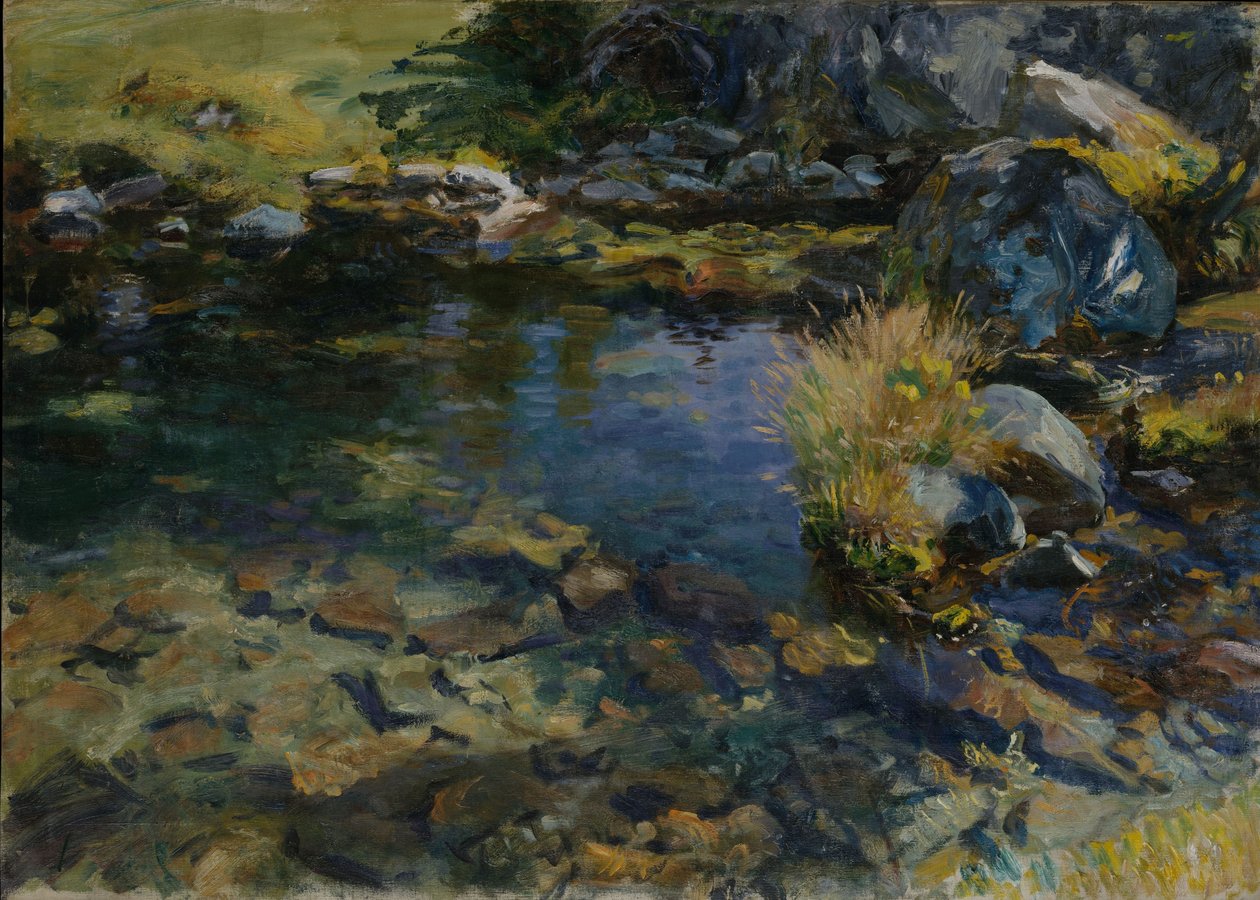 高山泳池，1907年 作者 约翰·辛格·萨金特