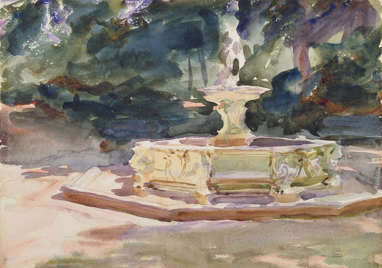 Aranjuez，c.1902-03（wc on paper） 作者 约翰·辛格·萨金特