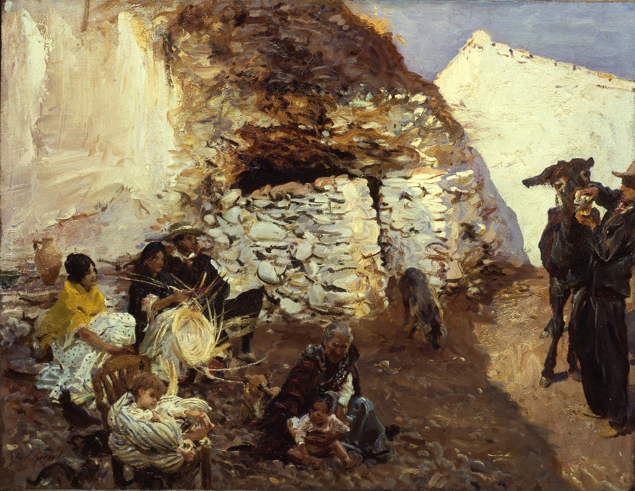 Gypsy Encampment，Granada，Spain，c.1912-13 作者 约翰·辛格·萨金特