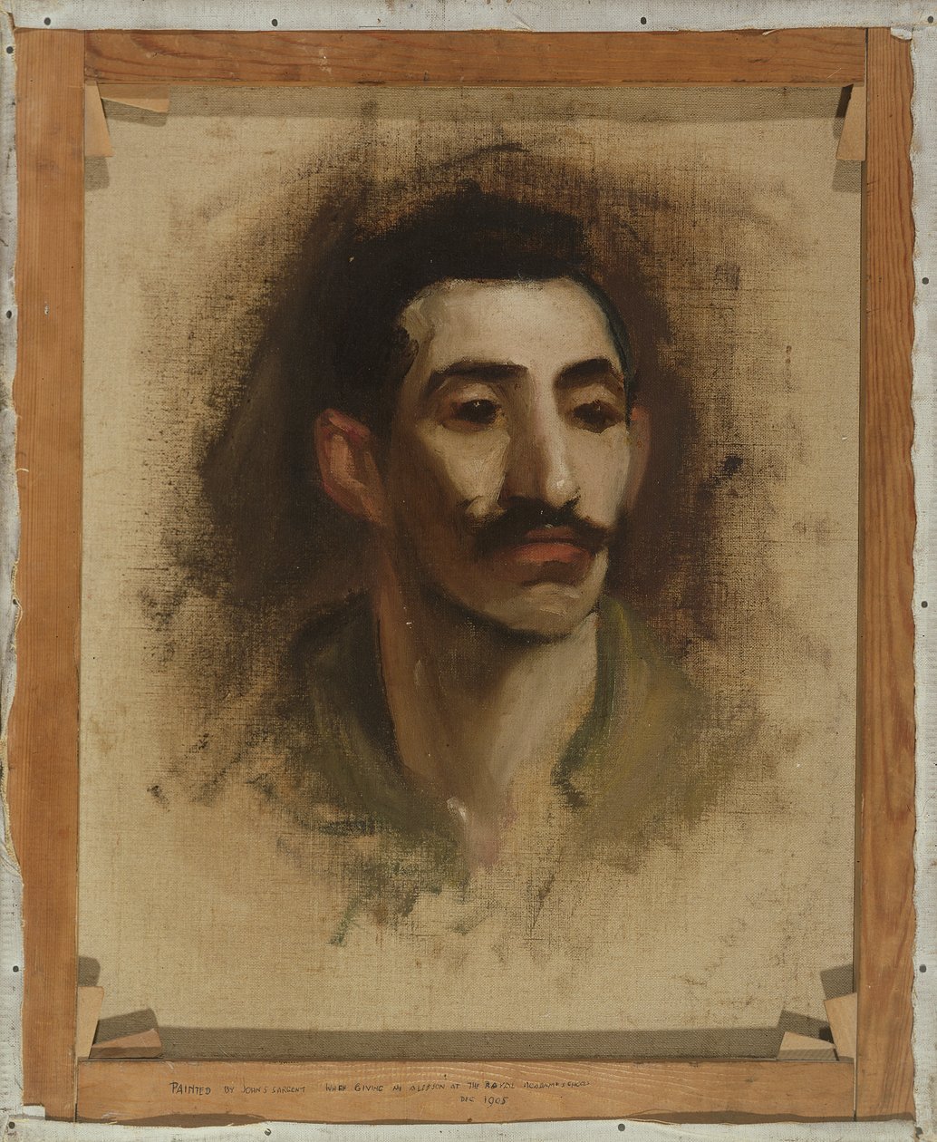 1905年，一名男子的头 作者 约翰·辛格·萨金特