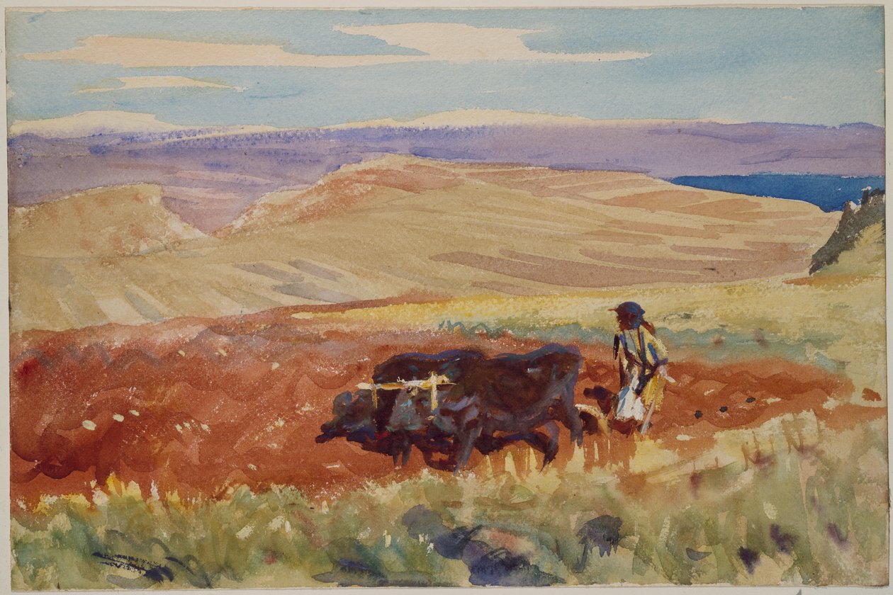 加利利山，约 1905-06 年（水彩画） 作者 约翰·辛格·萨金特