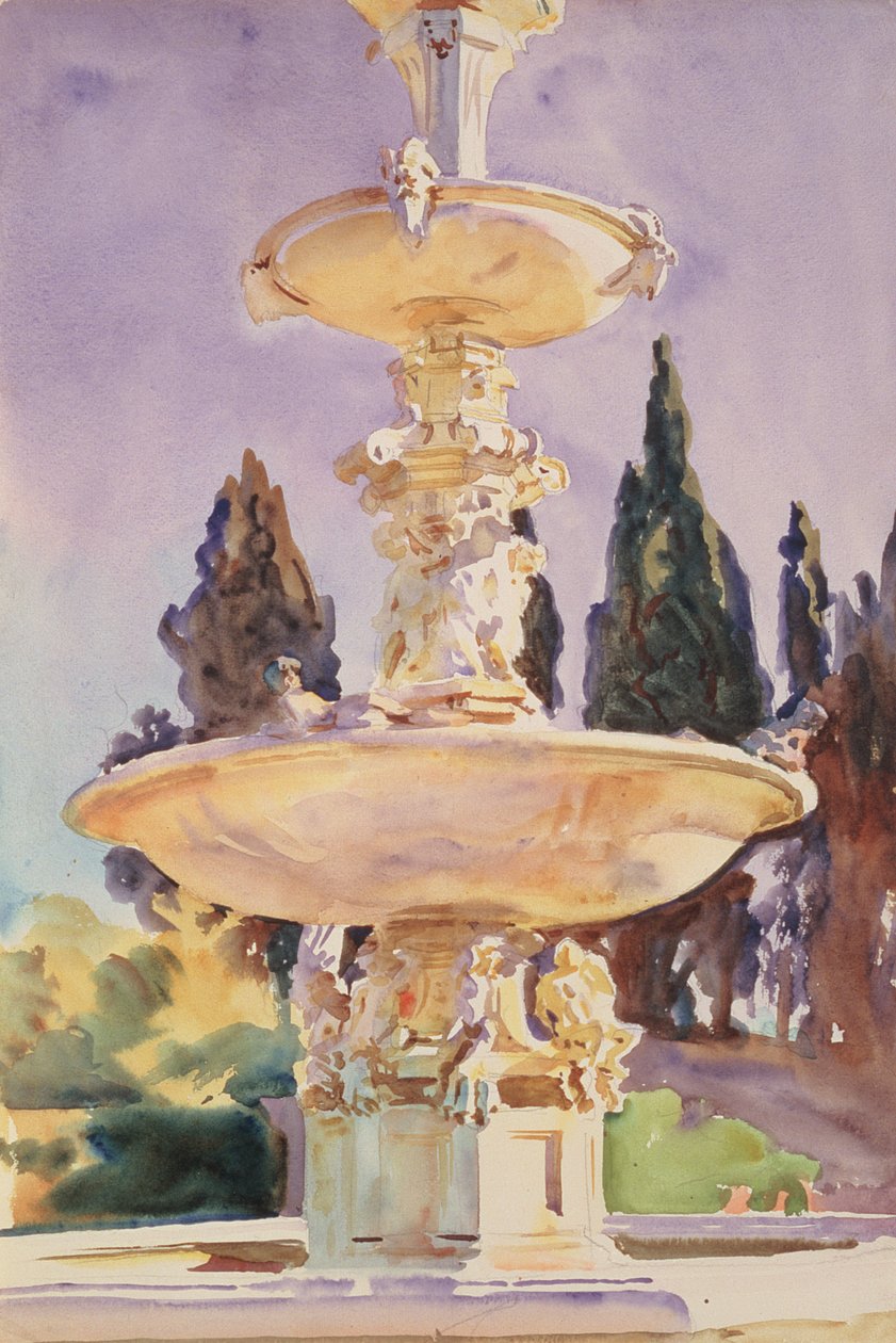 在Medici Villa，c.1907 作者 约翰·辛格·萨金特