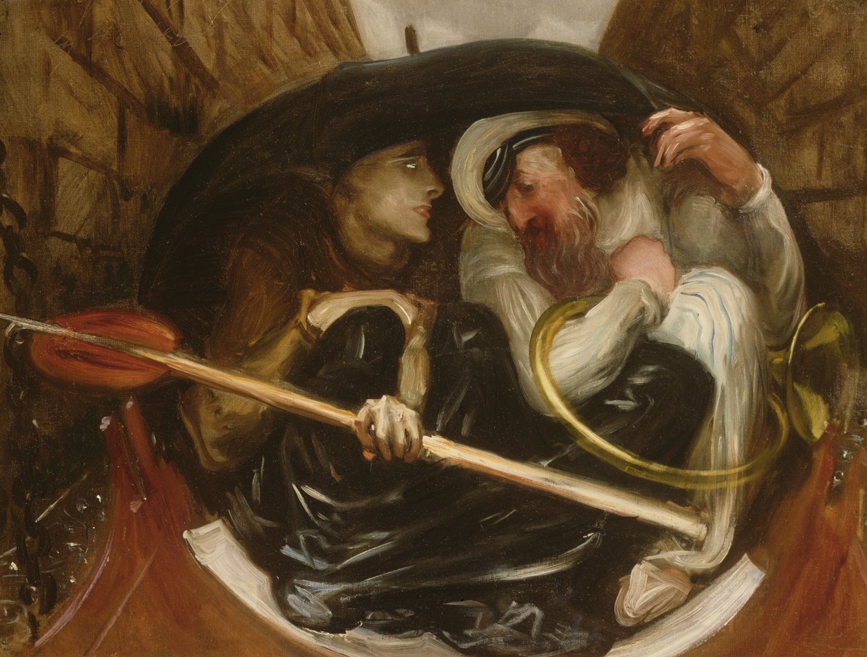 J. Comyns in a Punt，1888 作者 约翰·辛格·萨金特