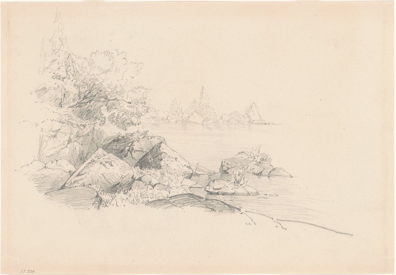 湖畔，1868-1869。 作者 约翰·辛格·萨金特
