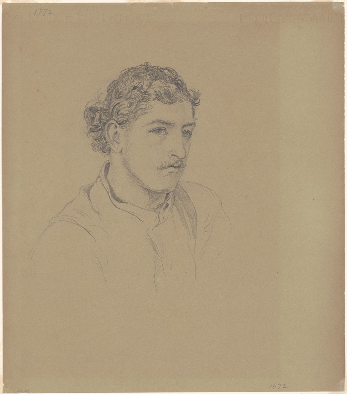 卷发的男人，1872年。 作者 约翰·辛格·萨金特