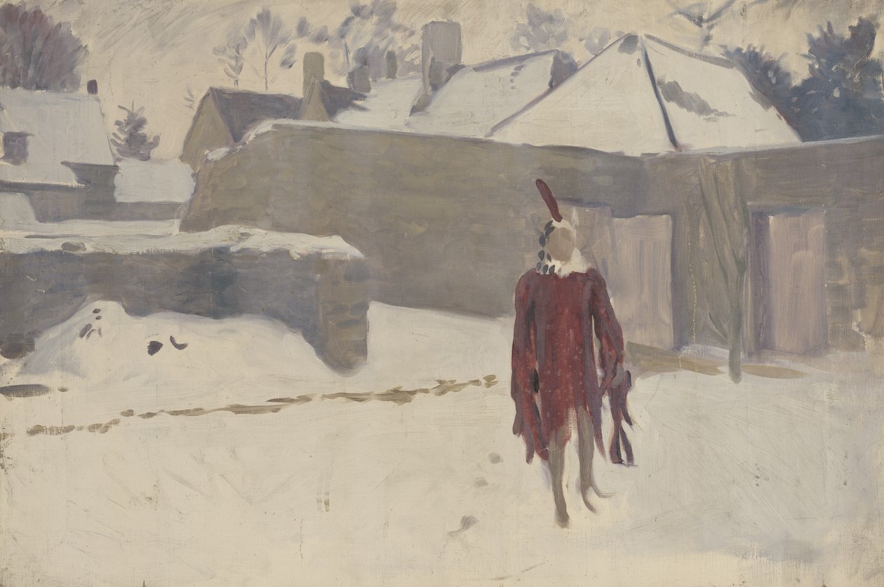 雪中的Mannikin，c.1893-5 作者 约翰·辛格·萨金特
