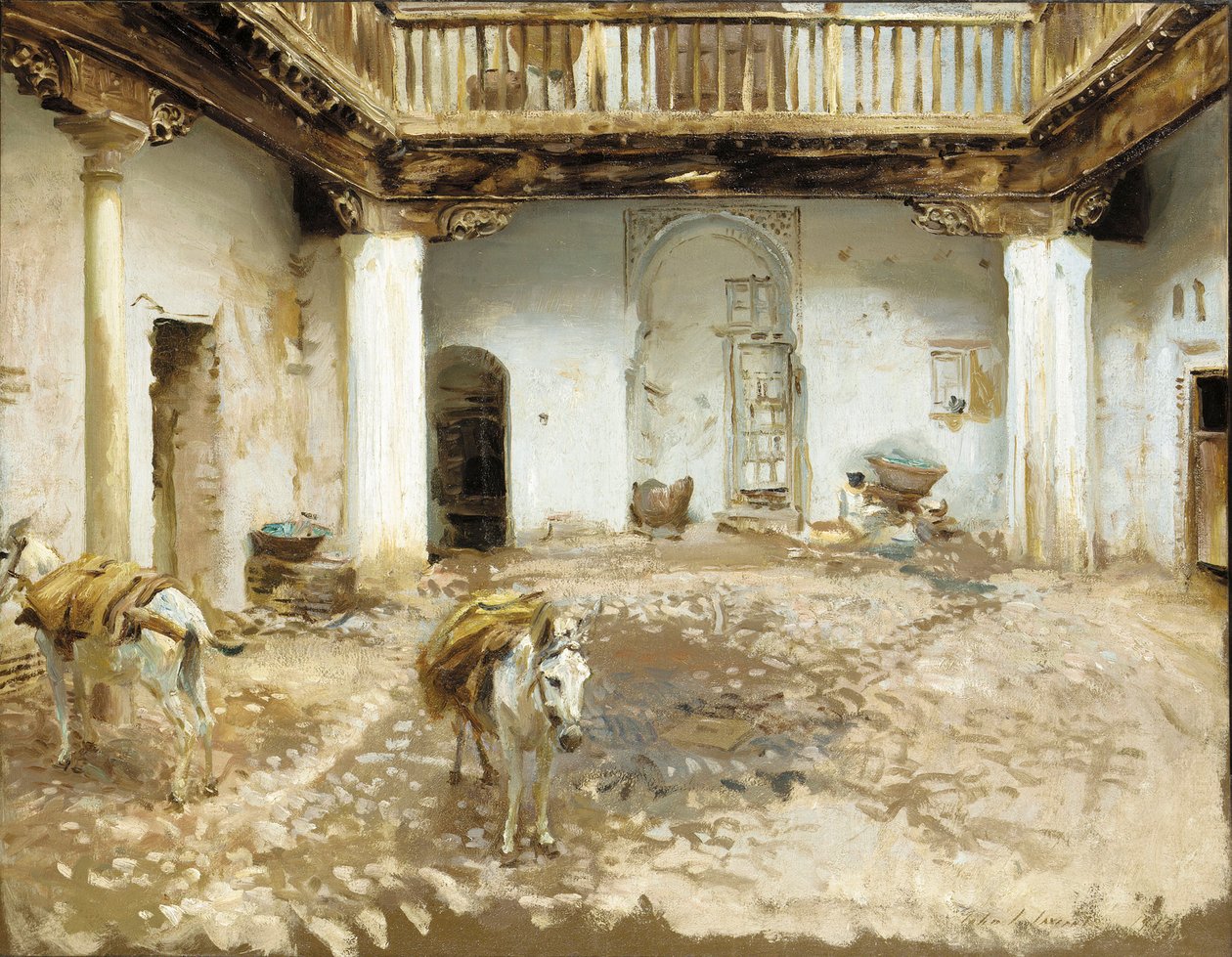 摩尔庭院，1913年 作者 约翰·辛格·萨金特