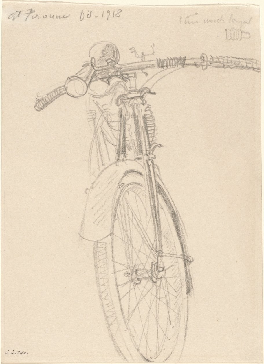 摩托车，1918年。 作者 约翰·辛格·萨金特