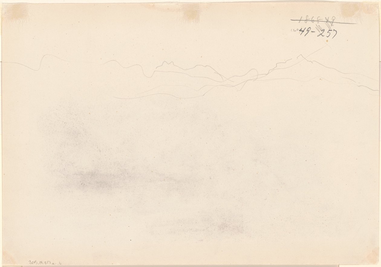 山脉[背面]，1869年。 作者 约翰·辛格·萨金特