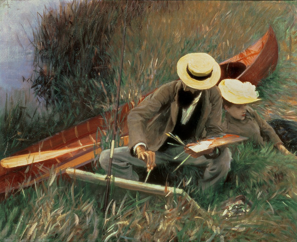 1889年，保罗赫勒（Paul Helleu）素描他的妻子 作者 约翰·辛格·萨金特