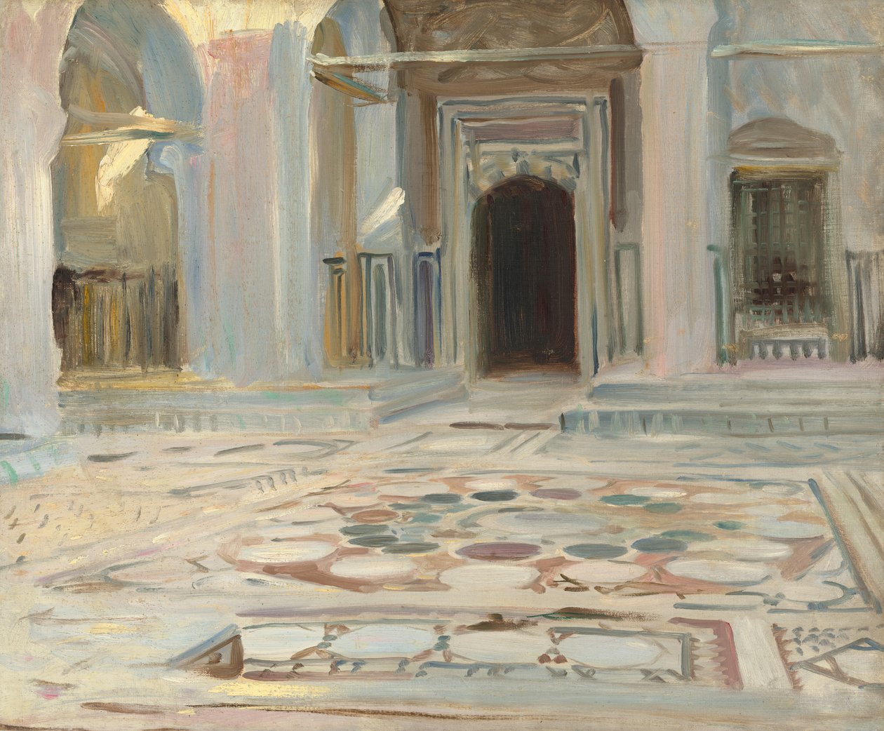 铺路，开罗，1891年。 作者 约翰·辛格·萨金特