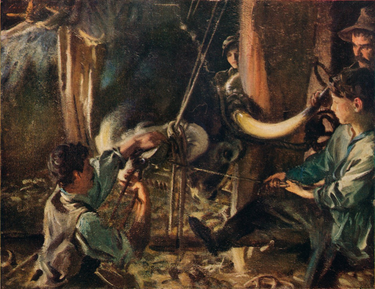 鞋牛，c1910 作者 约翰·辛格·萨金特
