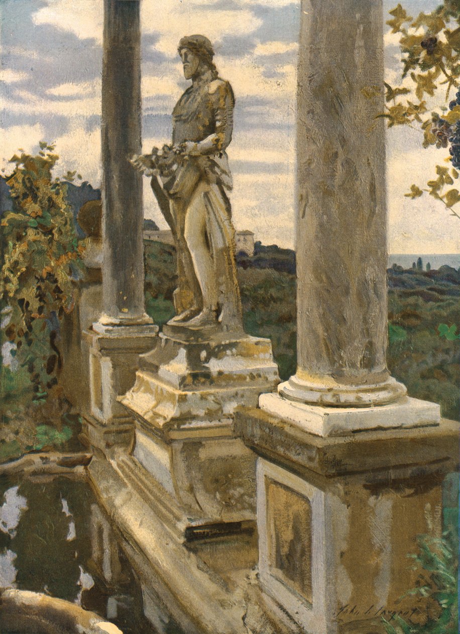 Vertumnus雕像在弗拉斯卡蒂，1907年，c1930年。 作者 约翰·辛格·萨金特