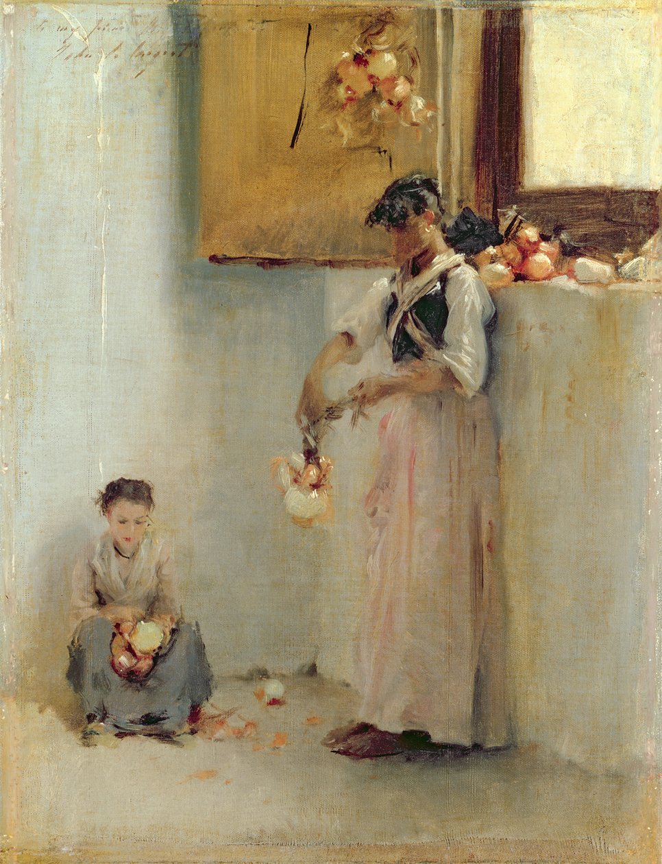 穿线洋葱，约1882年（布面油画） 作者 约翰·辛格·萨金特