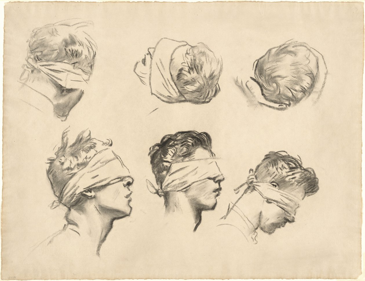 为加塞的研究，1918-1919。 作者 约翰·辛格·萨金特
