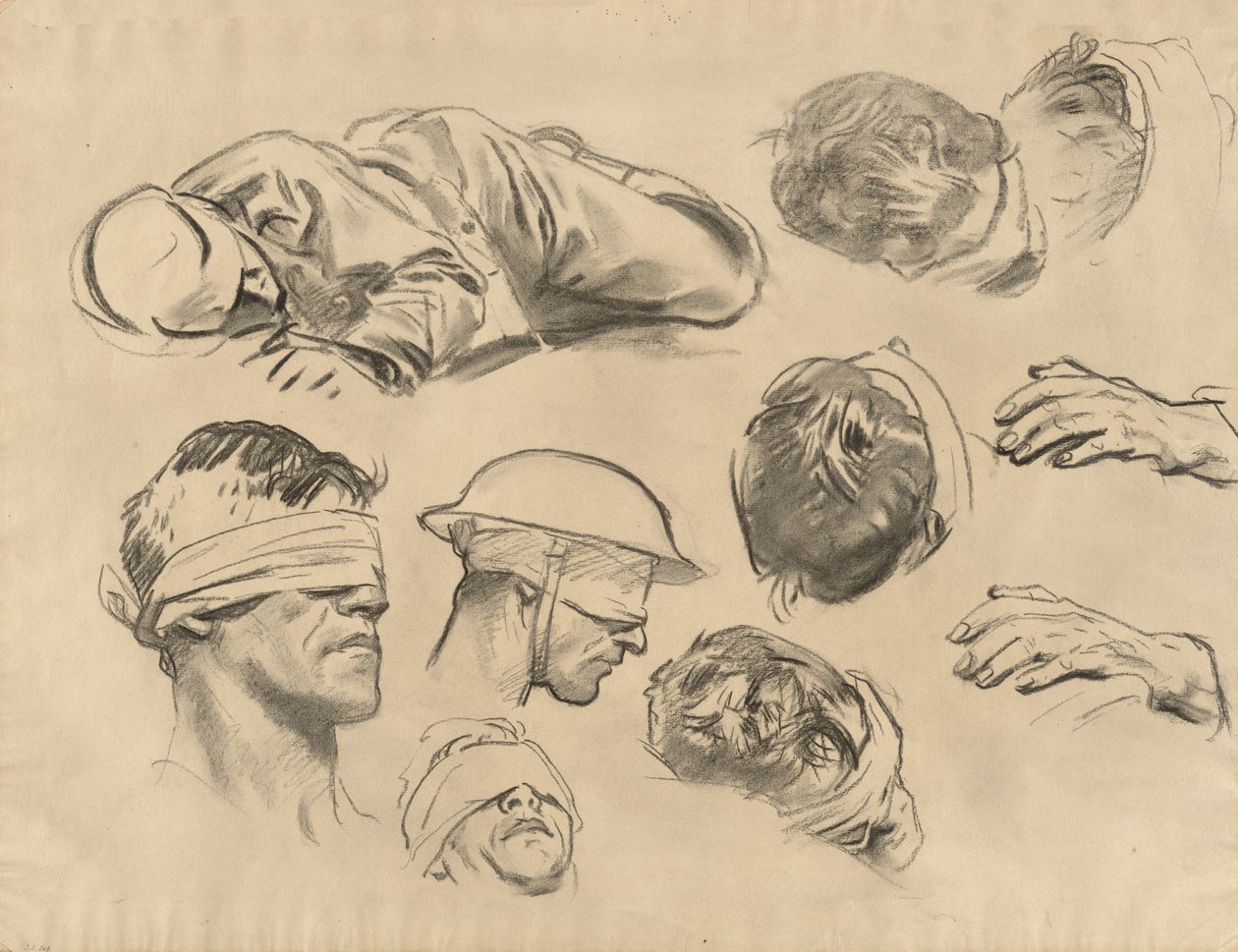 为加塞的研究，1918-1919。 作者 约翰·辛格·萨金特