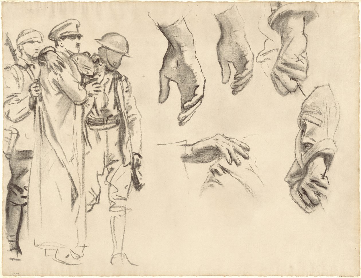 为加塞的研究，1918-1919。 作者 约翰·辛格·萨金特