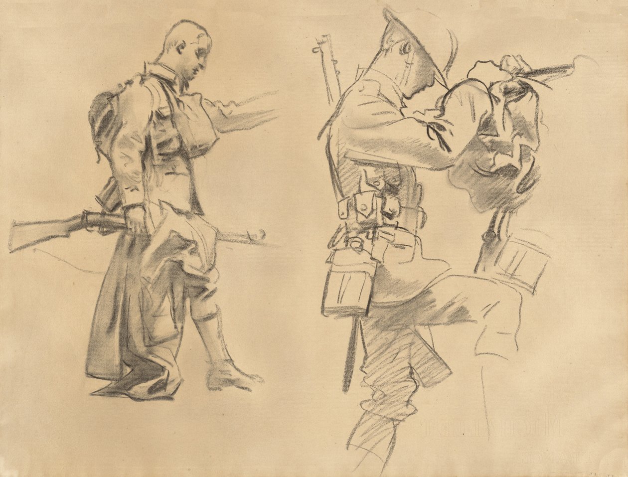 为加塞的研究[直页]，1918-1919。 作者 约翰·辛格·萨金特